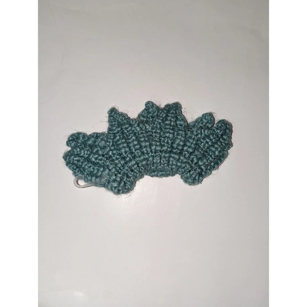 Blue Crochet Knit Ear‎ Muff Cover Crown Headband